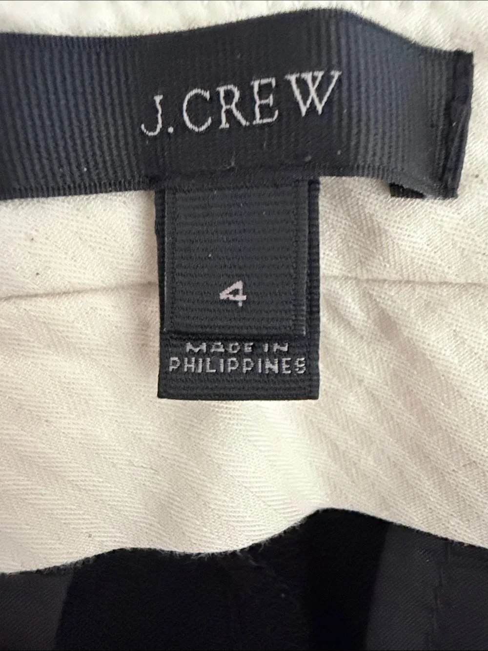 J. Crew Black Straight Trousers